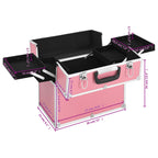 Make-up Case 38x23x34 cm Pink Aluminium