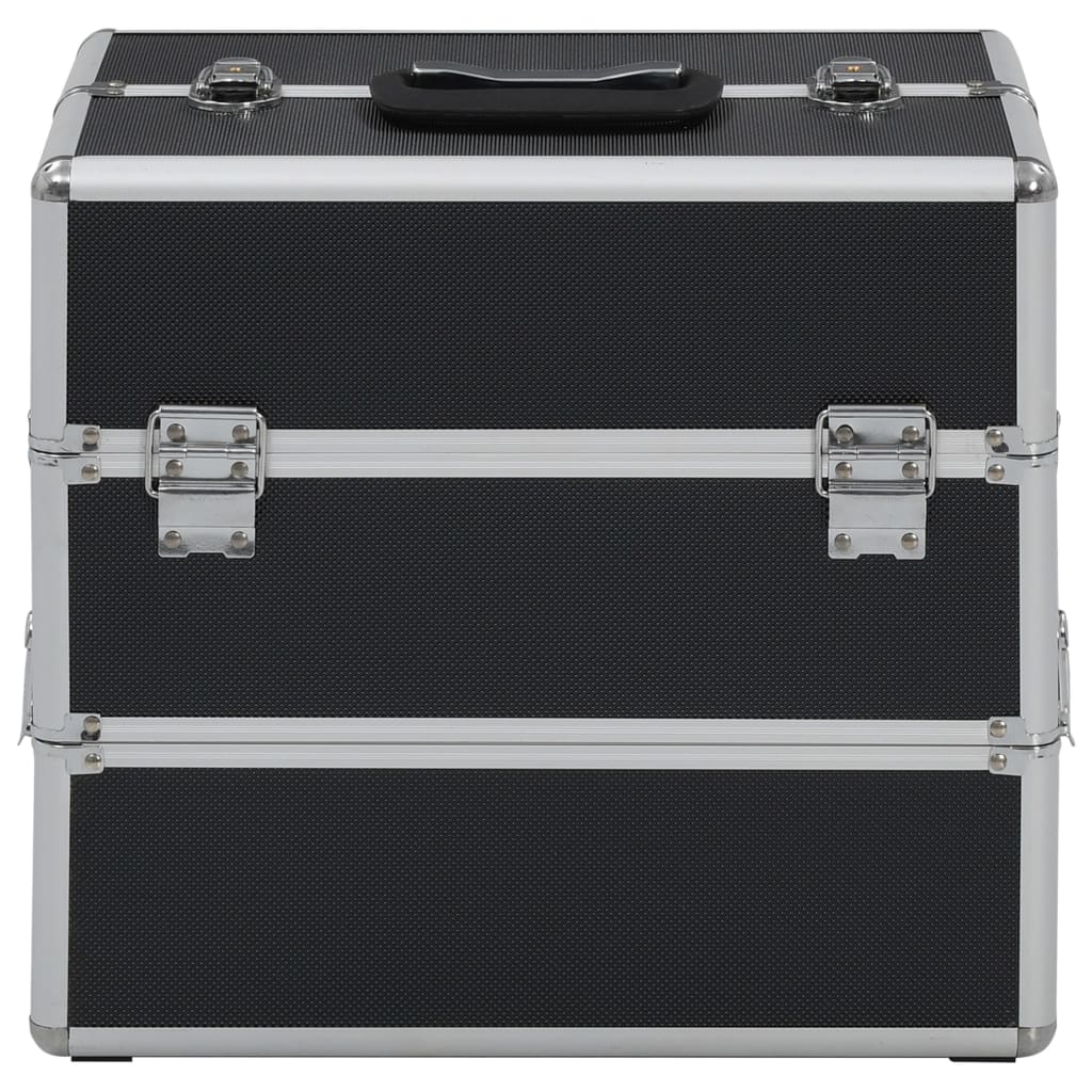 Make-up Case 37x24x35 cm Black Aluminium