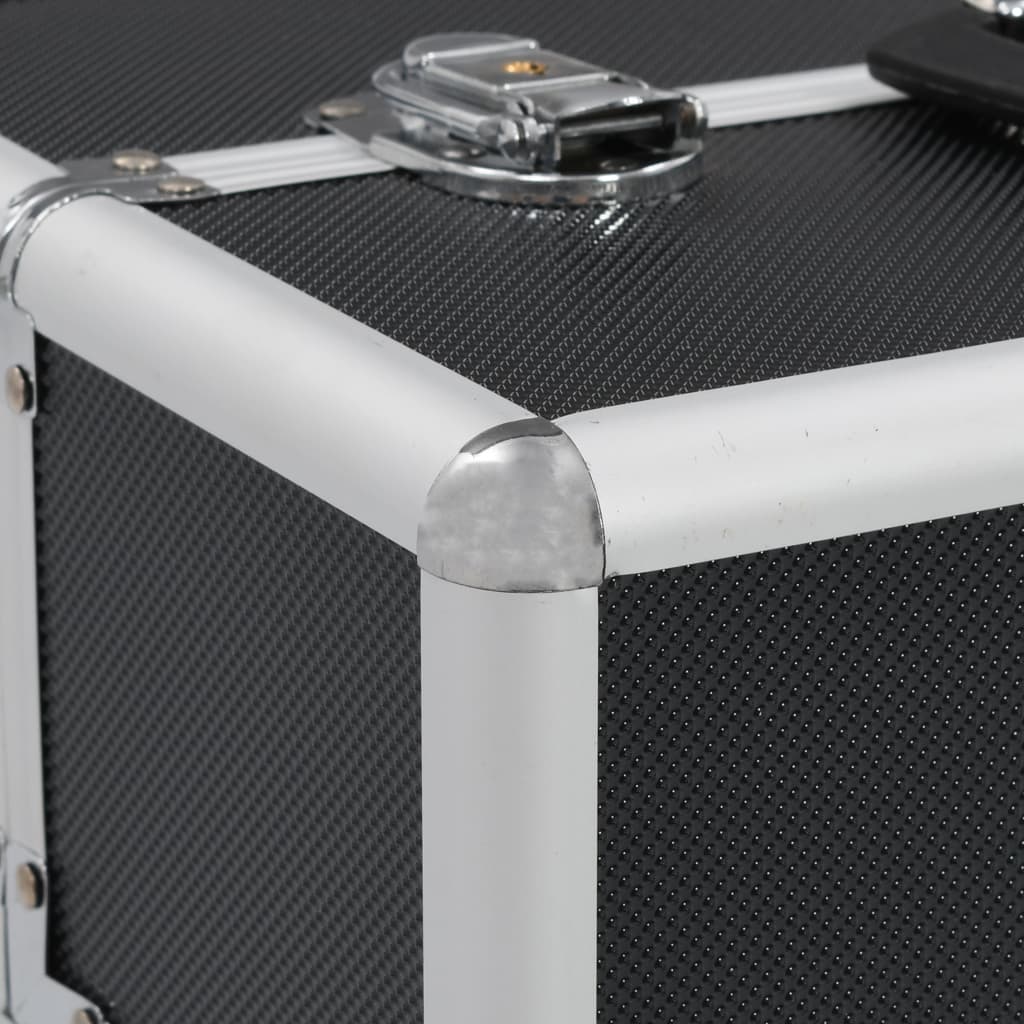 Make-up Case 37x24x35 cm Black Aluminium