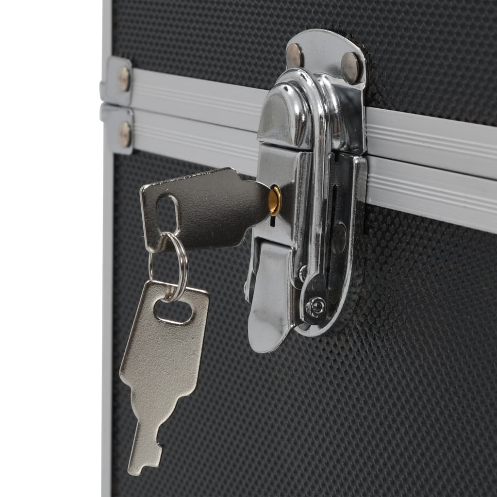 Make-up Case 37x24x35 cm Black Aluminium