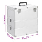Make-up Case 37x24x40 cm Silver Aluminium