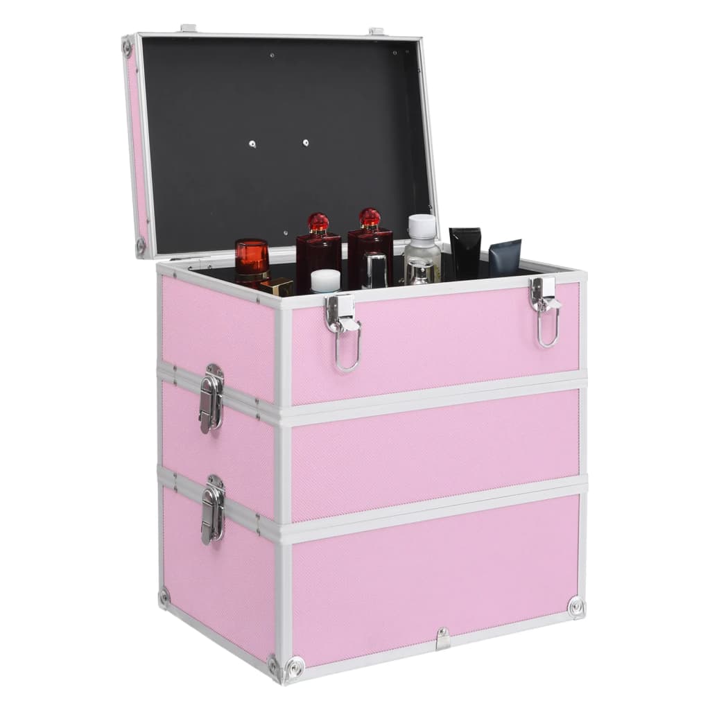 Make-up Case 37x24x40 cm Pink Aluminium