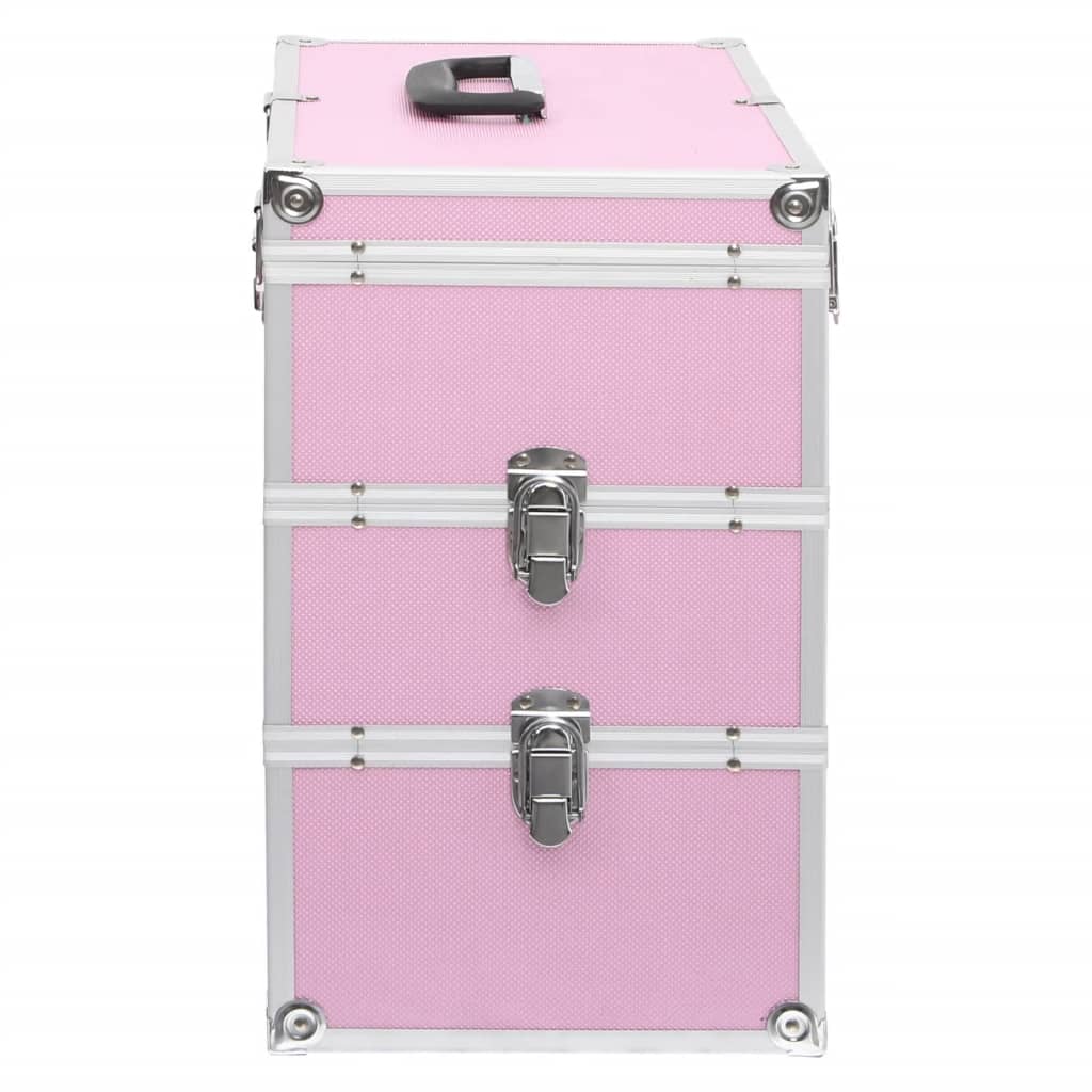 Make-up Case 37x24x40 cm Pink Aluminium