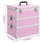 Make-up Case 37x24x40 cm Pink Aluminium