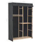 3-Tier Wardrobe 110X40X170 Cm Fabric