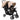 Tandem Stroller Taupe And Black Steel