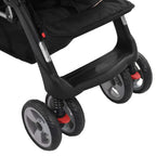 Tandem Stroller Taupe And Black Steel