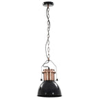 Ceiling Lamp 2 pcs Black Round E27
