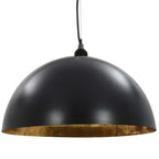 Ceiling Lamps 2 pcs Black and Gold Semi-spherical 50 cm E27