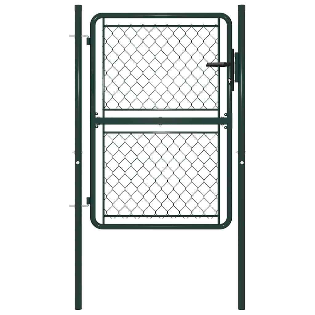 Garden Gate Steel 100x150 cm Green