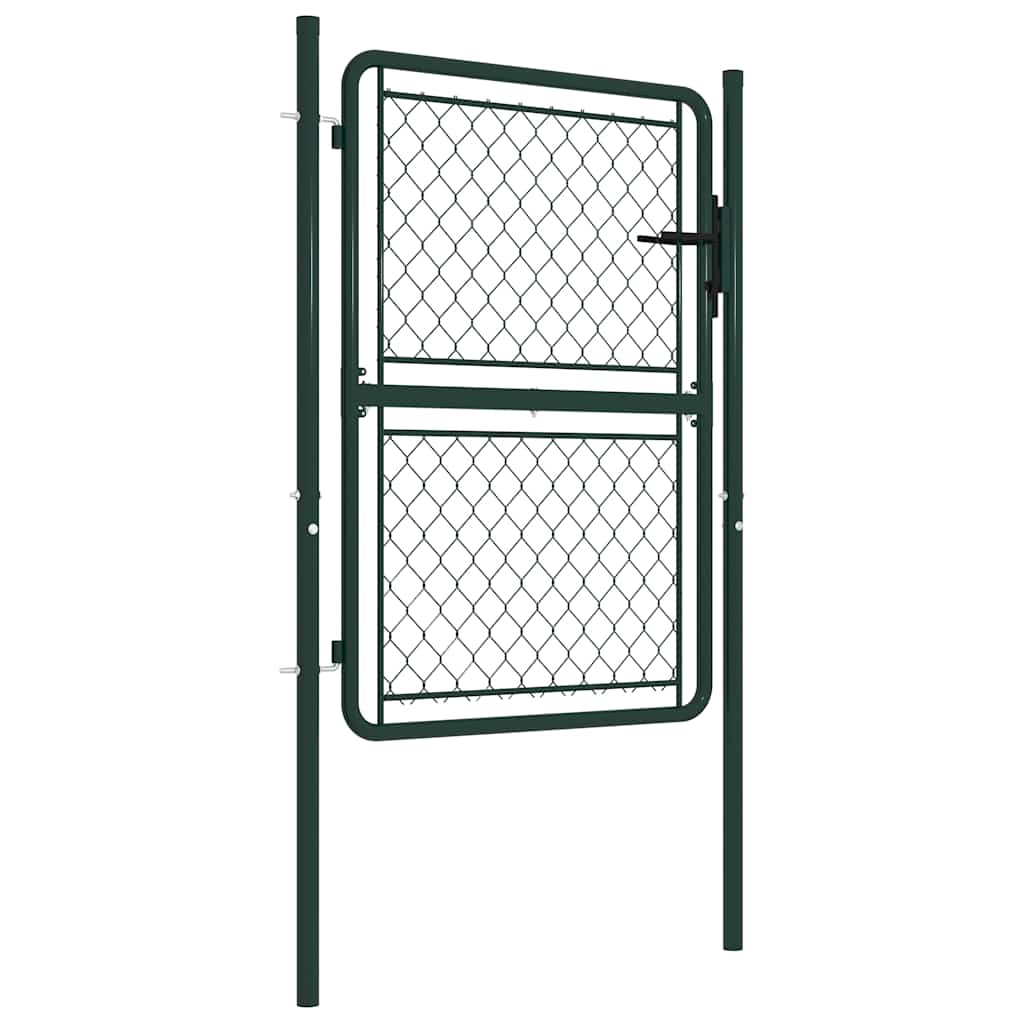Garden Gate Steel 100x150 cm Green