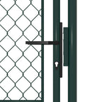 Garden Gate Steel 100x150 cm Green