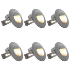 Outdoor LED Wall Lights 6 pcs 2 W Silver Round