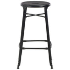 Bar Stools 2 pcs Black Steel