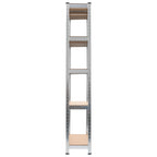 Storage Shelves 2 Pcs Silver 90X30X180 Cm Steel And Mdf