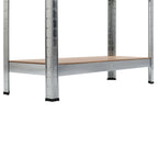 Storage Shelves 2 Pcs Silver 90X30X180 Cm Steel And Mdf