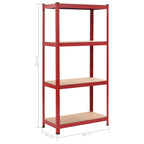 Storage Shelf 80X40X160 Cm Steel And Mdf