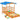 Kids Playhouse with Sandbox Fir Wood Blue UV50