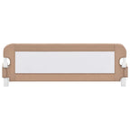 Toddler Safety Bed Rail Taupe 120x42 cm Polyester