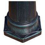 Garden Light Post 3-arms 230 cm Dark Green/Black Aluminium