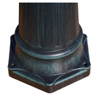 Garden Light Post 2-arms 230 cm Dark Green/Black Aluminium