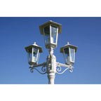 Garden Light Post 3-arms 215 cm White Aluminium