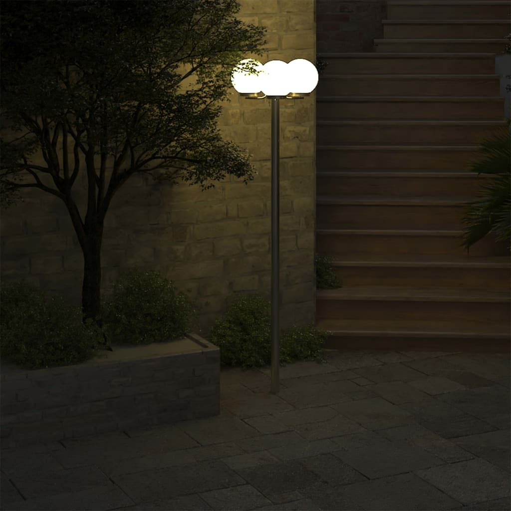 Garden Lamp Post 3 Lamps 220 cm