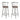 Bar Stools 2 pcs Brown Steel