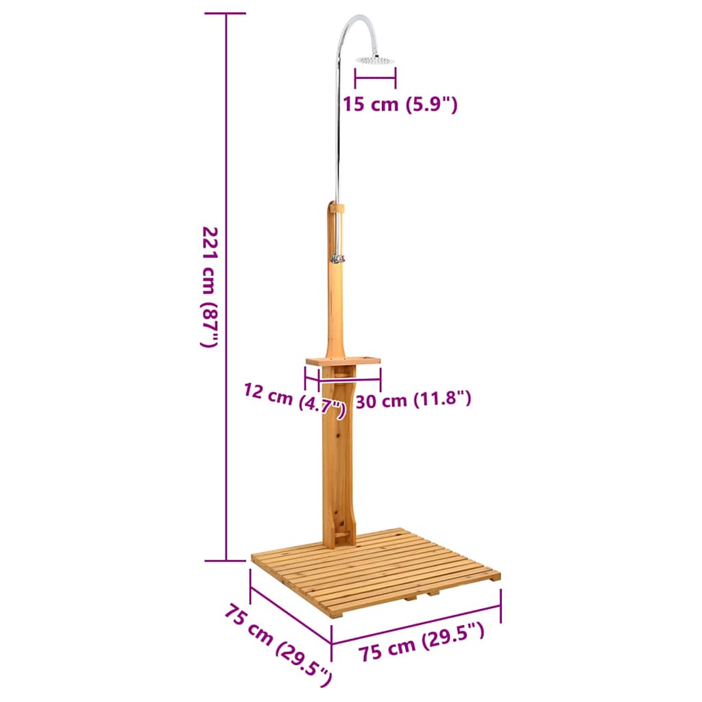 Wooden Garden Shower