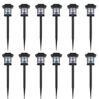 Outdoor Solar Lamp LED Light 12 pcs Spike 8.6 x 8.6 x 38 cm