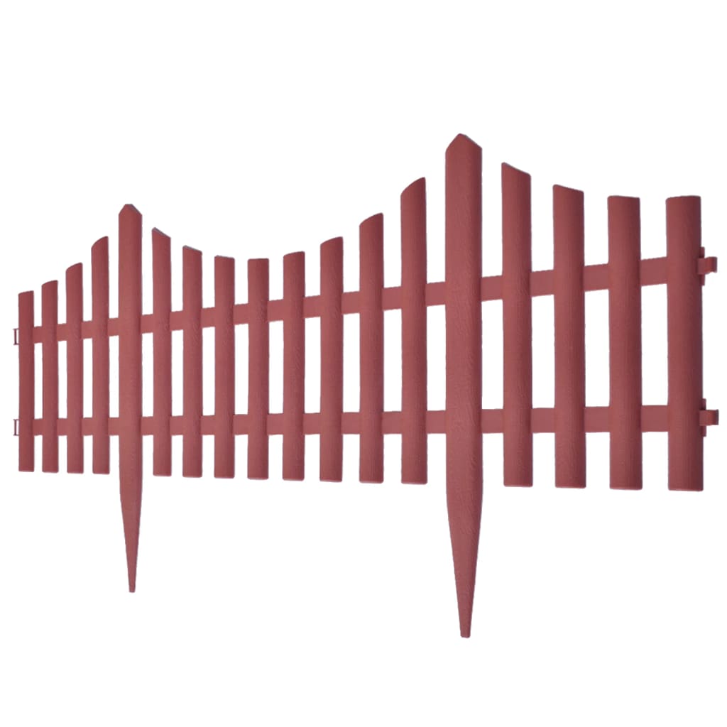 17 pcs Lawn Dividers 10 m Brown