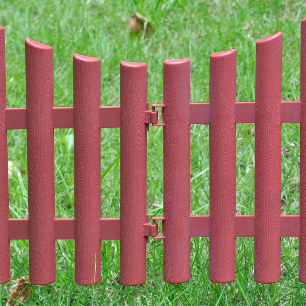 17 pcs Lawn Dividers 10 m Brown