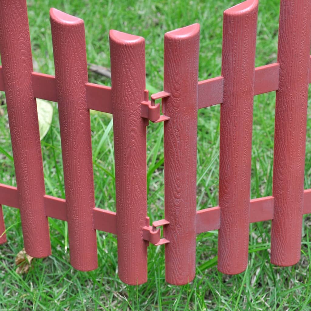 17 pcs Lawn Dividers 10 m Brown