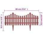 17 pcs Lawn Dividers 10 m Brown