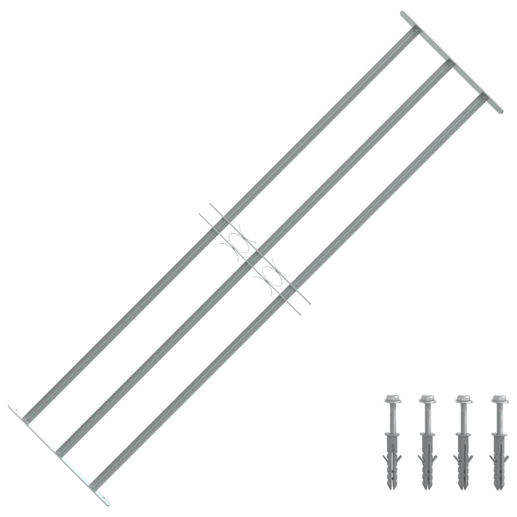 Adjustable Security Grille for Windows with 3 Crossbars 1000-1500 mm