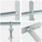 Adjustable Security Grille for Windows with 3 Crossbars 1000-1500 mm