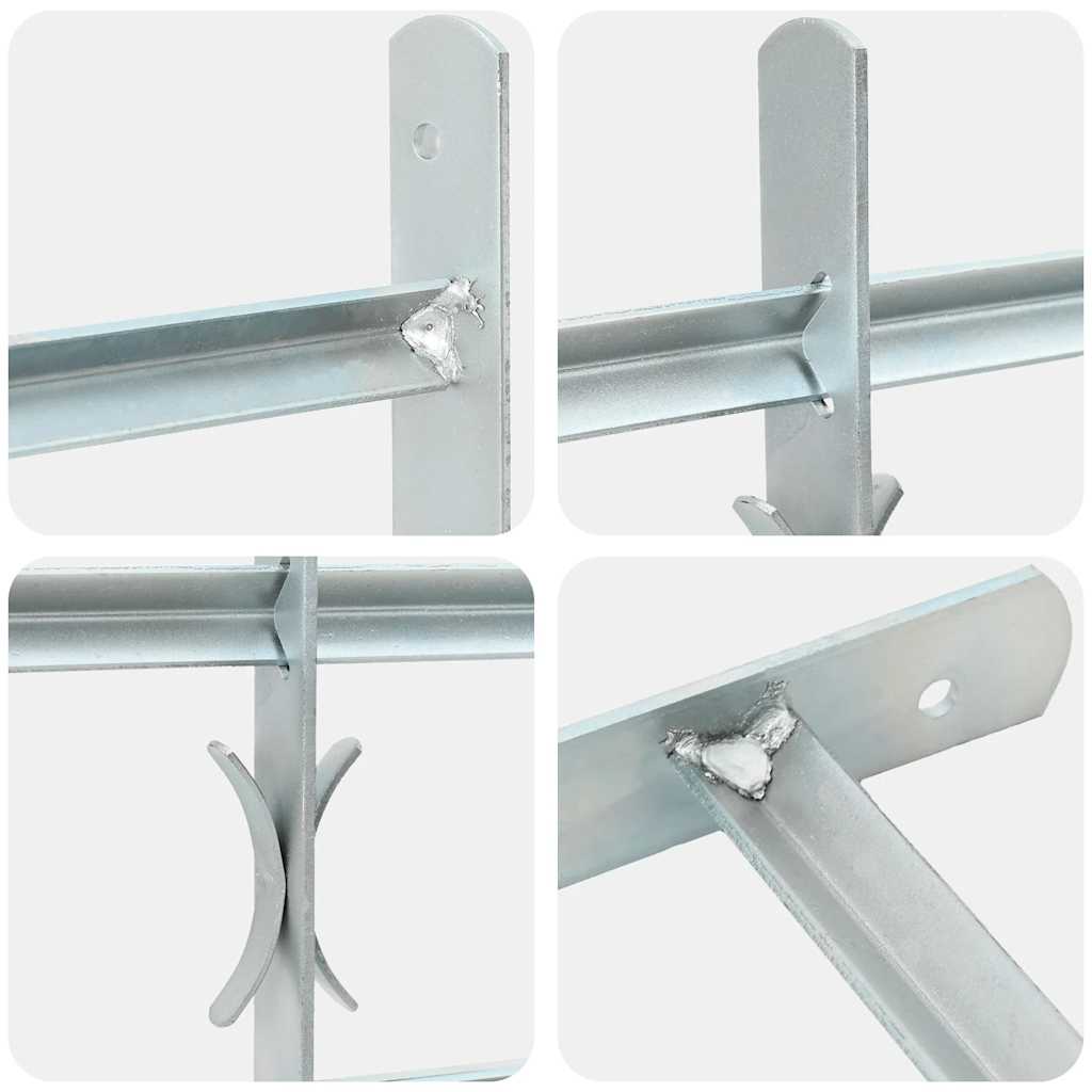 Adjustable Security Grille for Windows with 3 Crossbars 1000-1500 mm