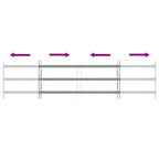 Adjustable Security Grille for Windows with 3 Crossbars 1000-1500 mm