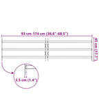 Adjustable Security Grille for Windows with 3 Crossbars 1000-1500 mm