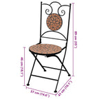 Folding Bistro Chairs 2 pcs Ceramic Terracotta
