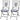 Folding Bistro Chairs 2 pcs Ceramic Blue and White