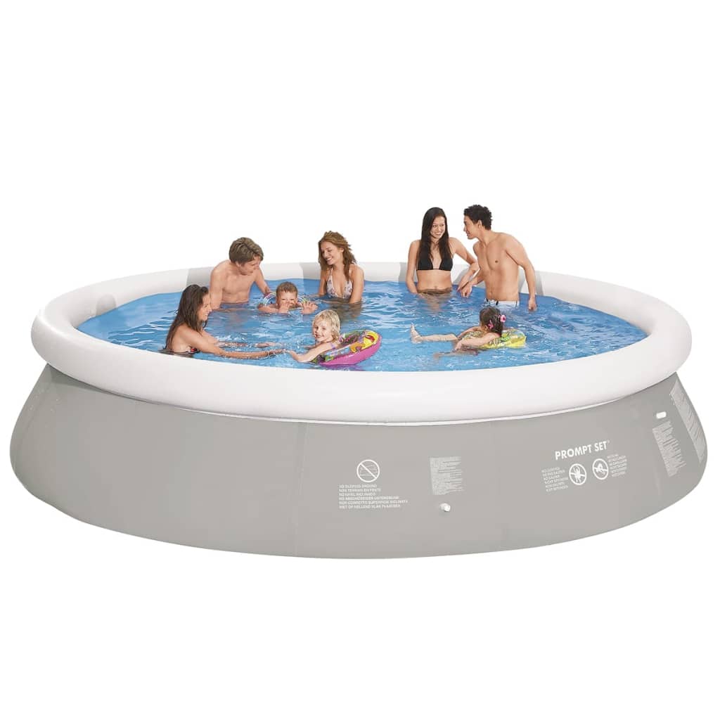 Round Inflatable Swimming Pool Grey 450 x 122 cm