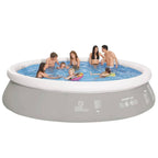 Round Inflatable Swimming Pool Grey 450 x 122 cm
