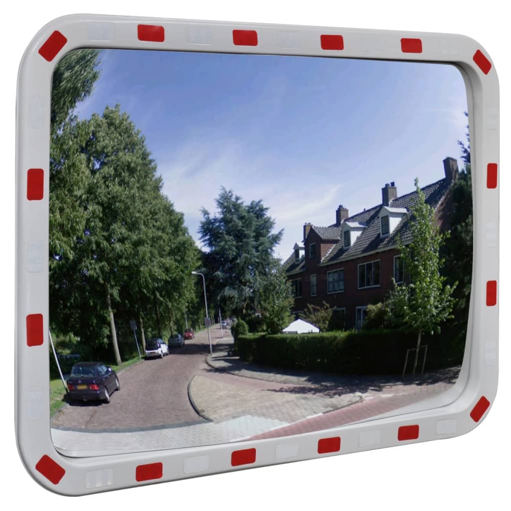 Convex Traffic Mirror Rectangle With Reflectors