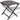 Folding Stool Poly Rattan Black
