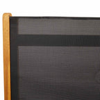 Folding Garden Chairs 2 pcs Solid Acacia Wood and Textilene