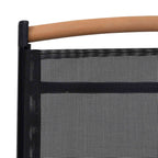 Folding Garden Chairs 4 pcs Aluminium and Textilene Black