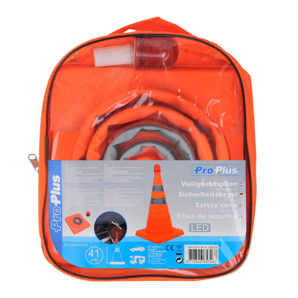 Proplus Safety Cone Collapsible With Leds 540319