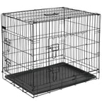 @Pet Dog Transport Crate Metal Black 15002