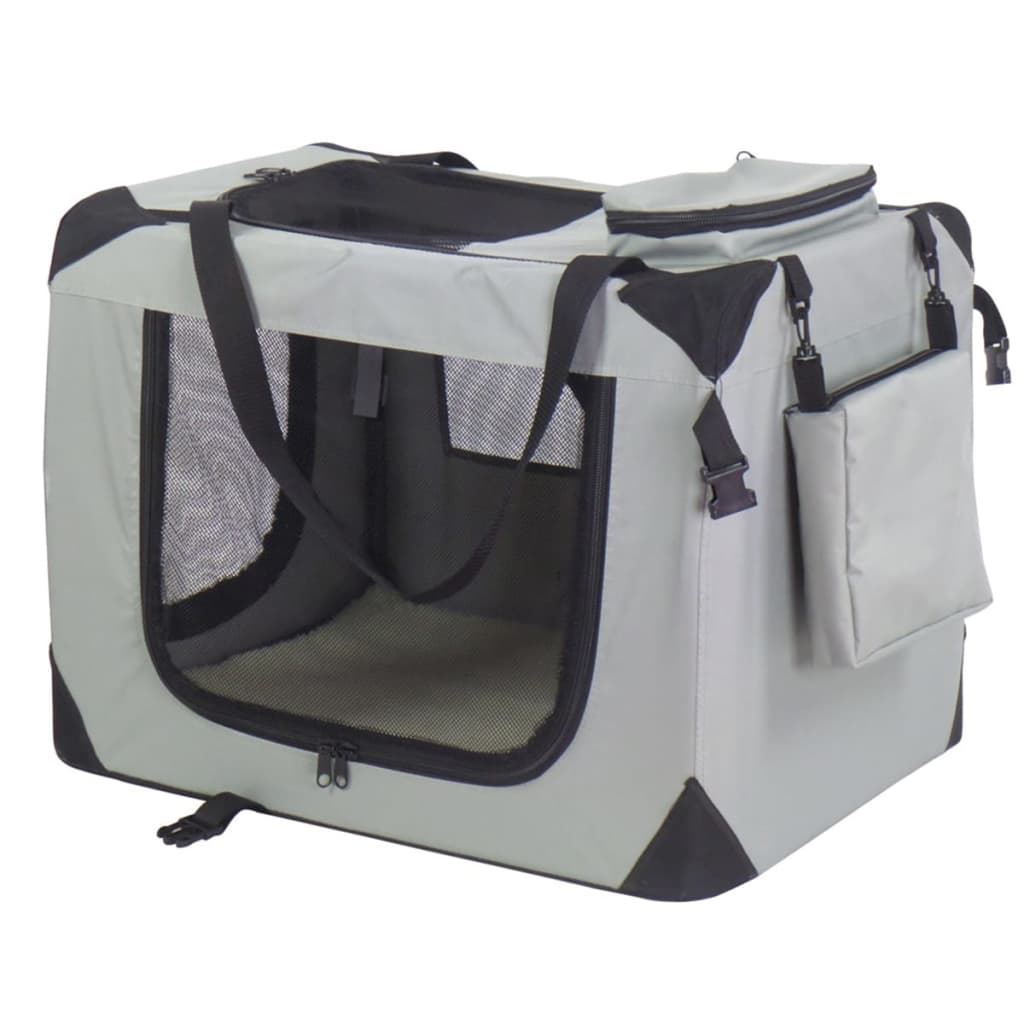 @Pet Dog Crate Nylon Grey 11072